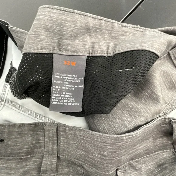 Hawke Co Outfitter Mens Grey Hybrid Performance Shorts 32W Stretch Hiking - Picture 4 of 9